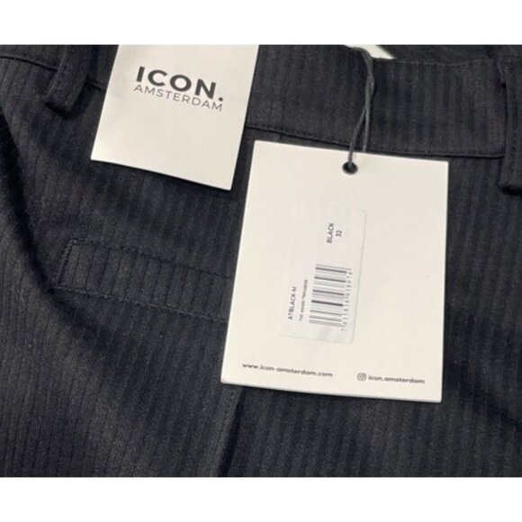 Icon Amsterdam Pants Mens 32 Black Amari Trousers Golf Business Casual Preppy - Picture 5 of 7